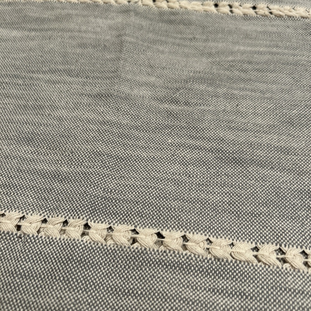 Lot 4 Table Placemats Gray & Ivory - Picture 3 of 4